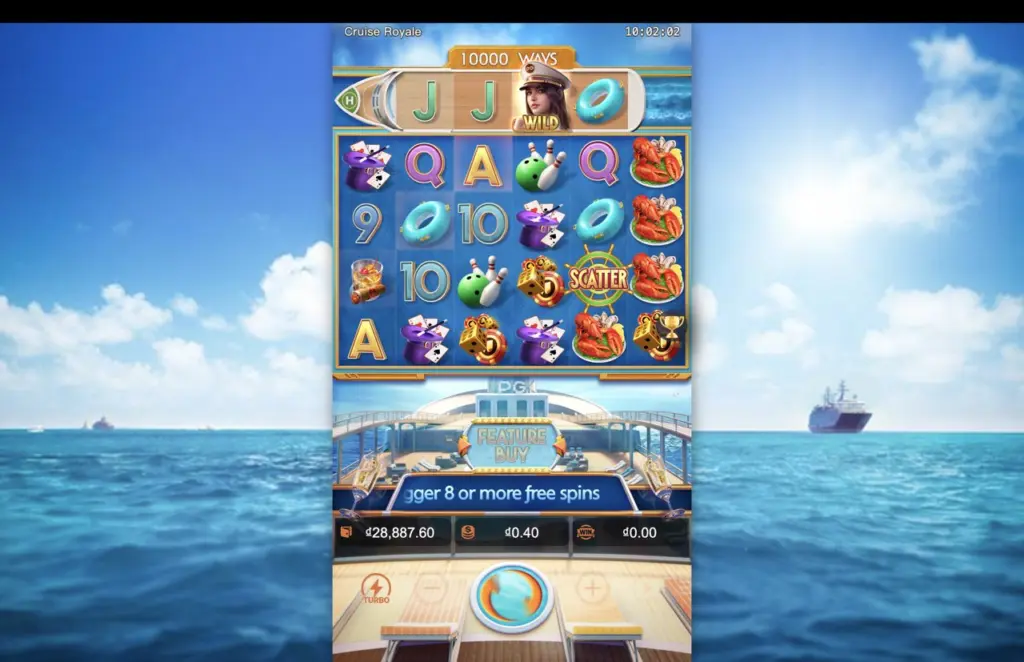 Ảnh giao diện chính game Cruise Royale (slot PG) chơi tại LC79