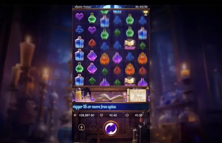 Ảnh giao diện chính game Mystic Potion (slot PG) chơi tại LC79
