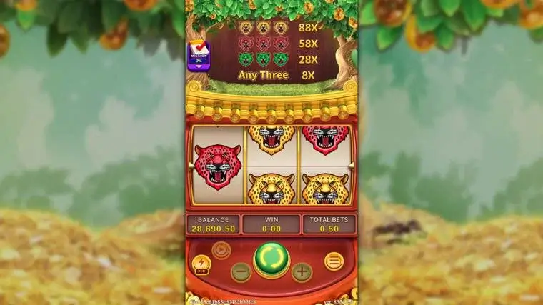 Ảnh bảng biểu tượng & tính năng game GOLDEN PANTHER (slot FC) chơi tại LC79