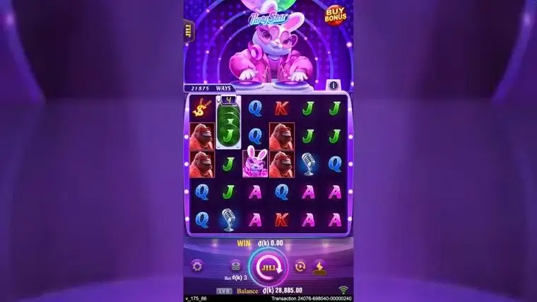 Ảnh màn hình gameplay game Party Star (slot JILI) chơi tại LC79