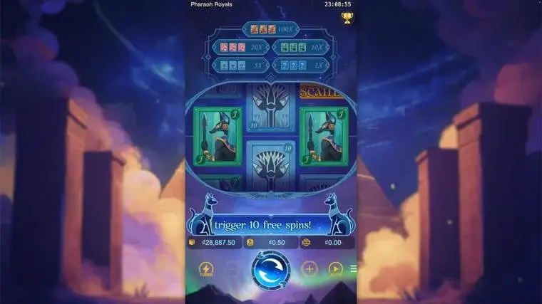 Ảnh giao diện chính game Pharaoh Royals (slot PG) chơi tại LC79
